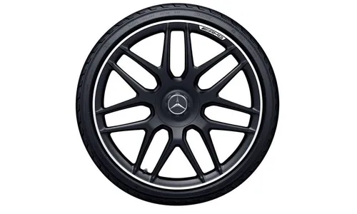 Колесный диск AMG 9,5J×20 ET39 для Mercedes-Benz S-Class 217 / S-Class 222, задняя ось, черный, матовый, перекрестные спицы — фото 2
