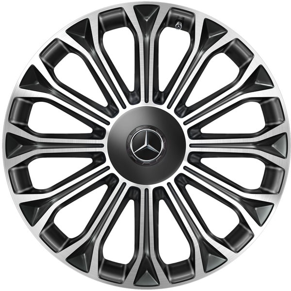 Колесный диск 8,5J×20 ET36 для Mercedes-Benz S-Class 222, передняя ось, черный, с алмазной проточкой, 12 спиц — фото 1