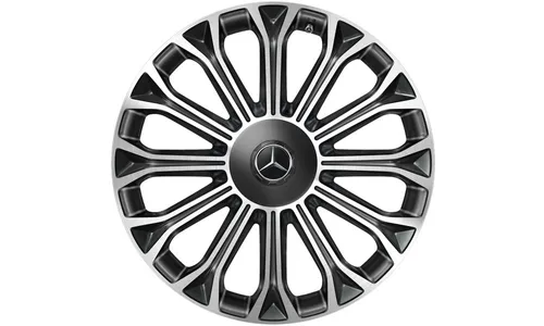 Колесный диск 8,5J×20 ET36 для Mercedes-Benz S-Class 222, передняя ось, черный, с алмазной проточкой, 12 спиц — фото 1