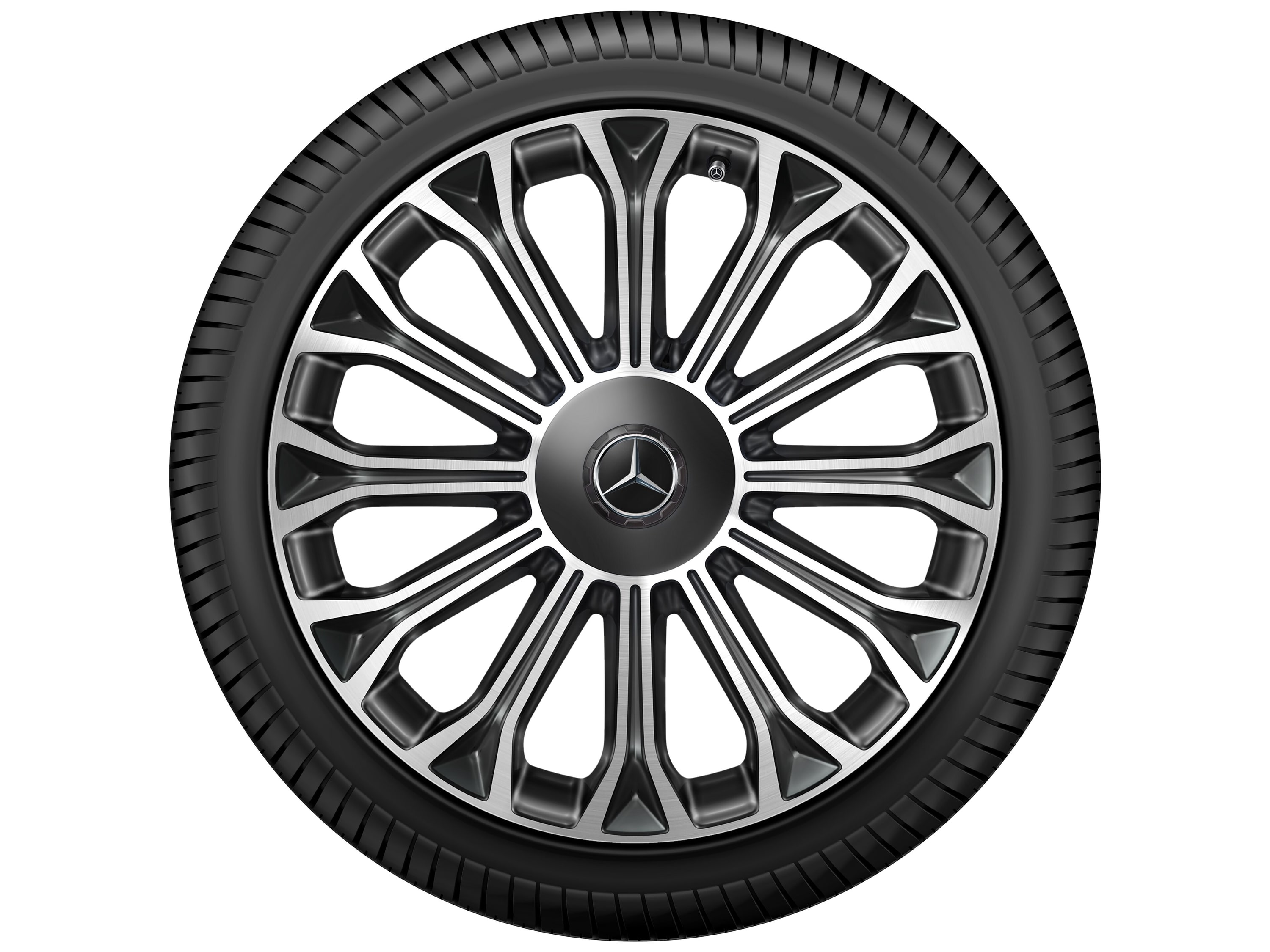 Колесный диск 8,5J×20 ET36 для Mercedes-Benz S-Class 222, передняя ось, черный, с алмазной проточкой, 12 спиц — фото 3