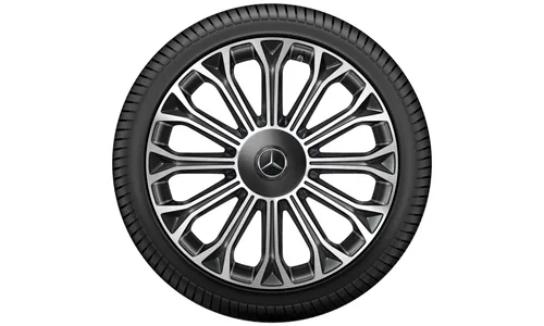 Колесный диск 8,5J×20 ET36 для Mercedes-Benz S-Class 222, передняя ось, черный, с алмазной проточкой, 12 спиц — фото 3
