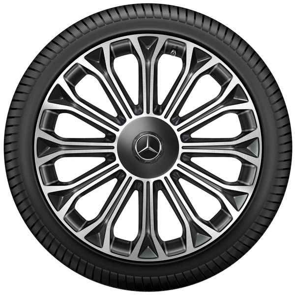 Колесный диск 9,5J×20 ET43,5 для Mercedes-Benz S-Class 222, задняя ось, серый Himalaya, с алмазной проточкой, 12 спиц — фото 1