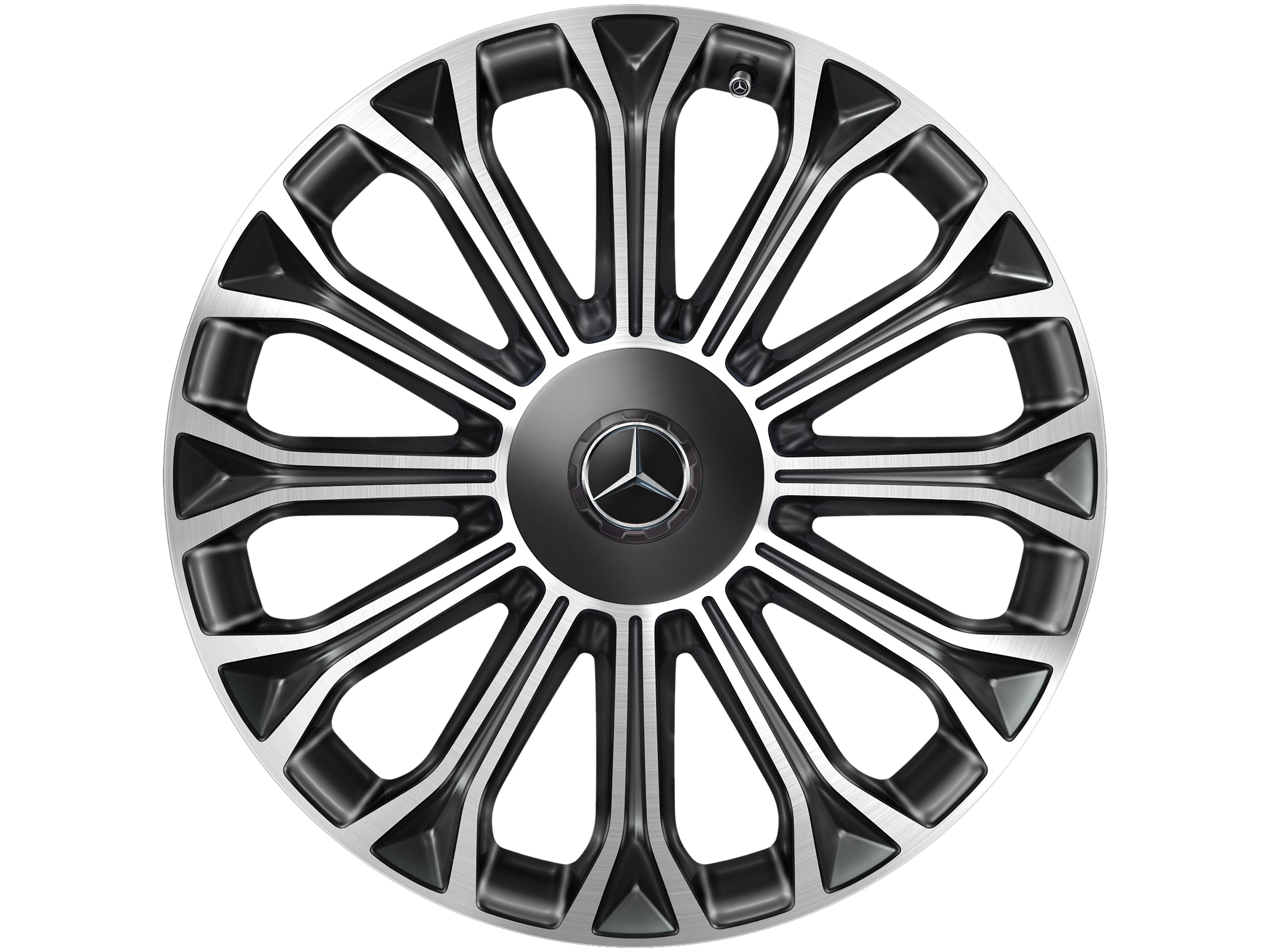 Колесный диск 9,5J×20 ET43,5 для Mercedes-Benz S-Class 222, задняя ось, серый Himalaya, с алмазной проточкой, 12 спиц — фото 3