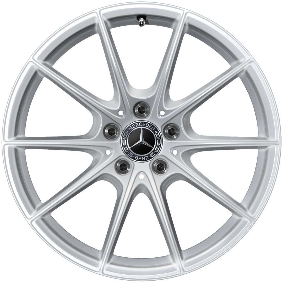 Колесный диск 8J×18 ET37,5 для Mercedes-Benz S-Class 223, передняя и задняя оси, серебристый Vanadium Silver, окрашенный, 10 спиц — фото 1