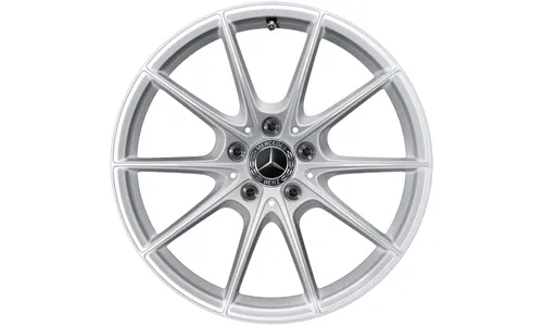 Колесный диск 8J×18 ET37,5 для Mercedes-Benz S-Class 223, передняя и задняя оси, серебристый Vanadium Silver, окрашенный, 10 спиц — фото 1