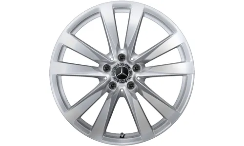 Колесный диск 10J×19 ET48,1 для Mercedes-Benz S-Class 223, задняя ось, серебристый Vanadium Silver, окрашенный, 5 двойных спиц — фото 2