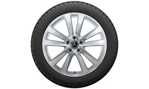 Колесный диск 10J×19 ET48,1 для Mercedes-Benz S-Class 223, задняя ось, серебристый Vanadium Silver, окрашенный, 5 двойных спиц — фото 4