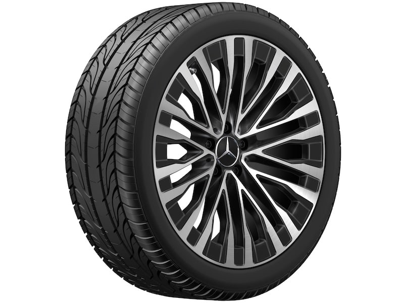 Колесный диск 9J×20 ET34 для Mercedes-Benz W223/Z223, передняя и задняя оси, чёрный, 10 двойных спиц — фото 1