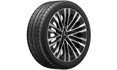 Колесный диск 9J×20 ET34 для Mercedes-Benz W223/Z223, передняя и задняя оси, чёрный, 10 двойных спиц — фото 1