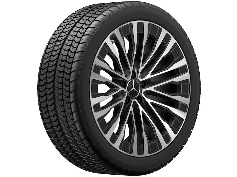 Колесный диск 9J×20 ET34 для Mercedes-Benz W223/Z223, передняя и задняя оси, чёрный, 10 двойных спиц — фото 2