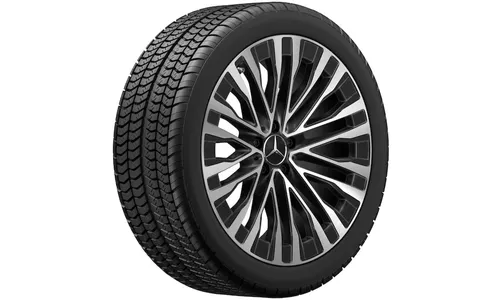 Колесный диск 9J×20 ET34 для Mercedes-Benz W223/Z223, передняя и задняя оси, чёрный, 10 двойных спиц — фото 2
