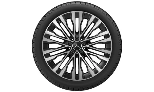 Колесный диск 9J×20 ET34 для Mercedes-Benz W223/Z223, передняя и задняя оси, чёрный, 10 двойных спиц — фото 3