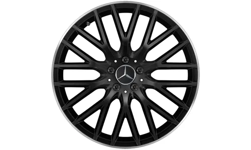 Колесный диск 9J×20 ET34 для Mercedes-Benz S-Class 223, передняя и задняя оси, черный, матовый, Y-образные спицы — фото 1