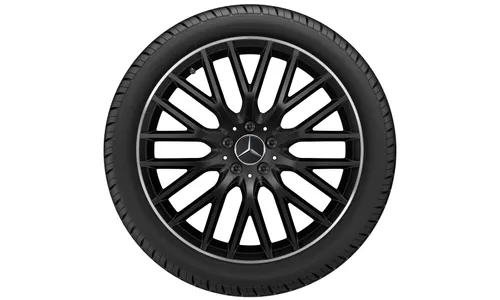 Колесный диск 9J×20 ET34 для Mercedes-Benz S-Class 223, передняя и задняя оси, черный, матовый, Y-образные спицы — фото 3