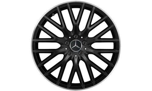 Колесный диск 10J×20 ET48,1 для Mercedes-Benz S-Class 223, задняя ось, черный, матовый, Y-образные спицы — фото 1