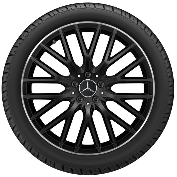 Колесный диск 10J×20 ET48,1 для Mercedes-Benz S-Class 223, задняя ось, черный, матовый, Y-образные спицы — фото 3