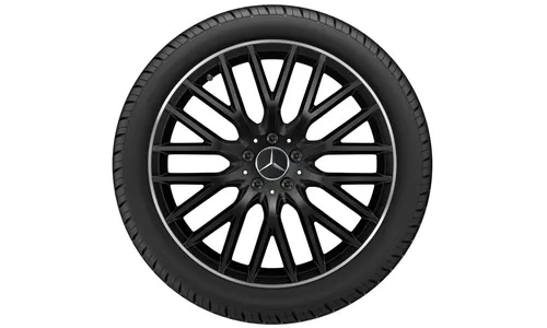 Колесный диск 10J×20 ET48,1 для Mercedes-Benz S-Class 223, задняя ось, черный, матовый, Y-образные спицы — фото 3