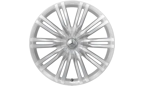 Колесный диск 10J×20 ET48,1 для Mercedes-Benz S-Class 223, задняя ось, серебристый, полированный, 10 двойных спиц — фото 2