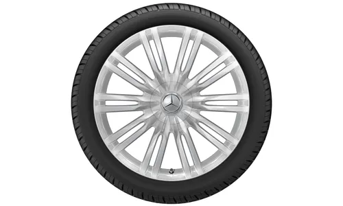 Колесный диск 10J×20 ET48,1 для Mercedes-Benz S-Class 223, задняя ось, серебристый, полированный, 10 двойных спиц — фото 4