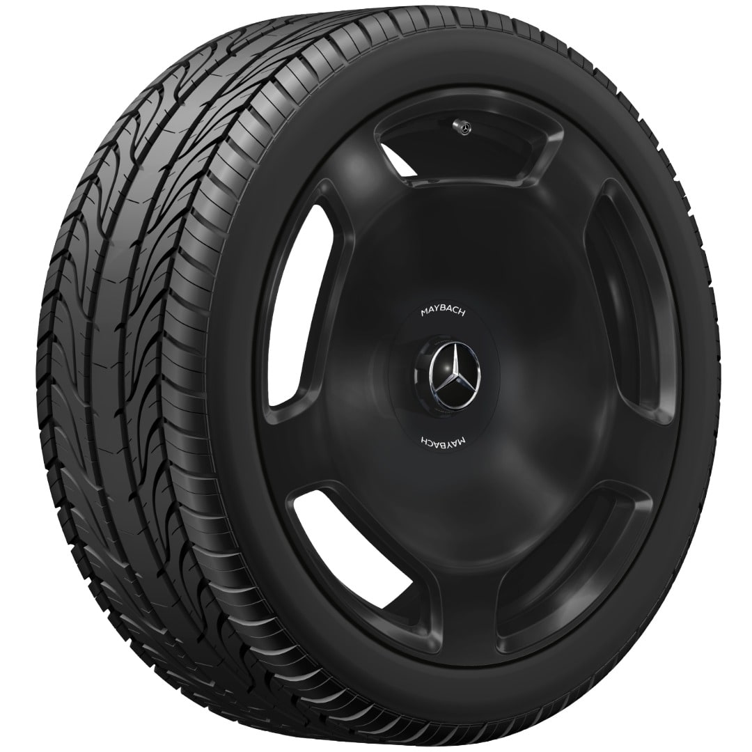 Колесный диск 10J×20 ET48,1 для Mercedes-Benz S-Class 223, задняя ось, черный, 5 декоративных отверстий — фото 3