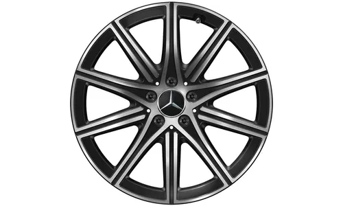 Колесный диск 8,5J×19 ET31,5 для Mercedes-Benz S-Class 223, передняя и задняя оси, черный, с алмазной проточкой, 10 спиц — фото 1