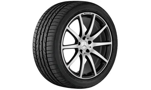 Колесный диск AMG 9J×19 ET27 для Mercedes-Benz SL 231, передняя ось, черный, матовый, 10 спиц — фото 1
