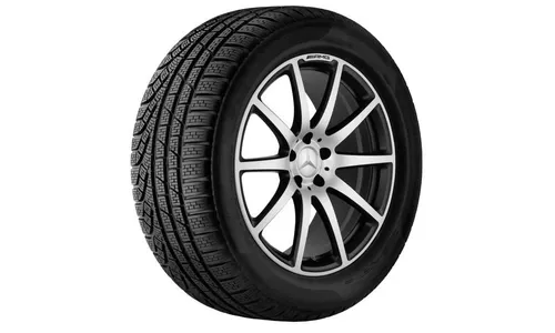 Колесный диск AMG 9J×19 ET27 для Mercedes-Benz SL 231, передняя ось, черный, матовый, 10 спиц — фото 2
