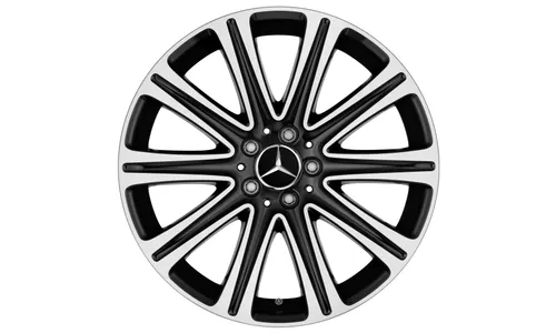 Колесный диск 8,5J×19 ET35,5 для Mercedes-Benz SL 231, передняя ось, черный, с алмазной проточкой — фото 1