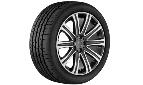 Колесный диск 8,5J×19 ET35,5 для Mercedes-Benz SL 231, передняя ось, черный, с алмазной проточкой — фото 2