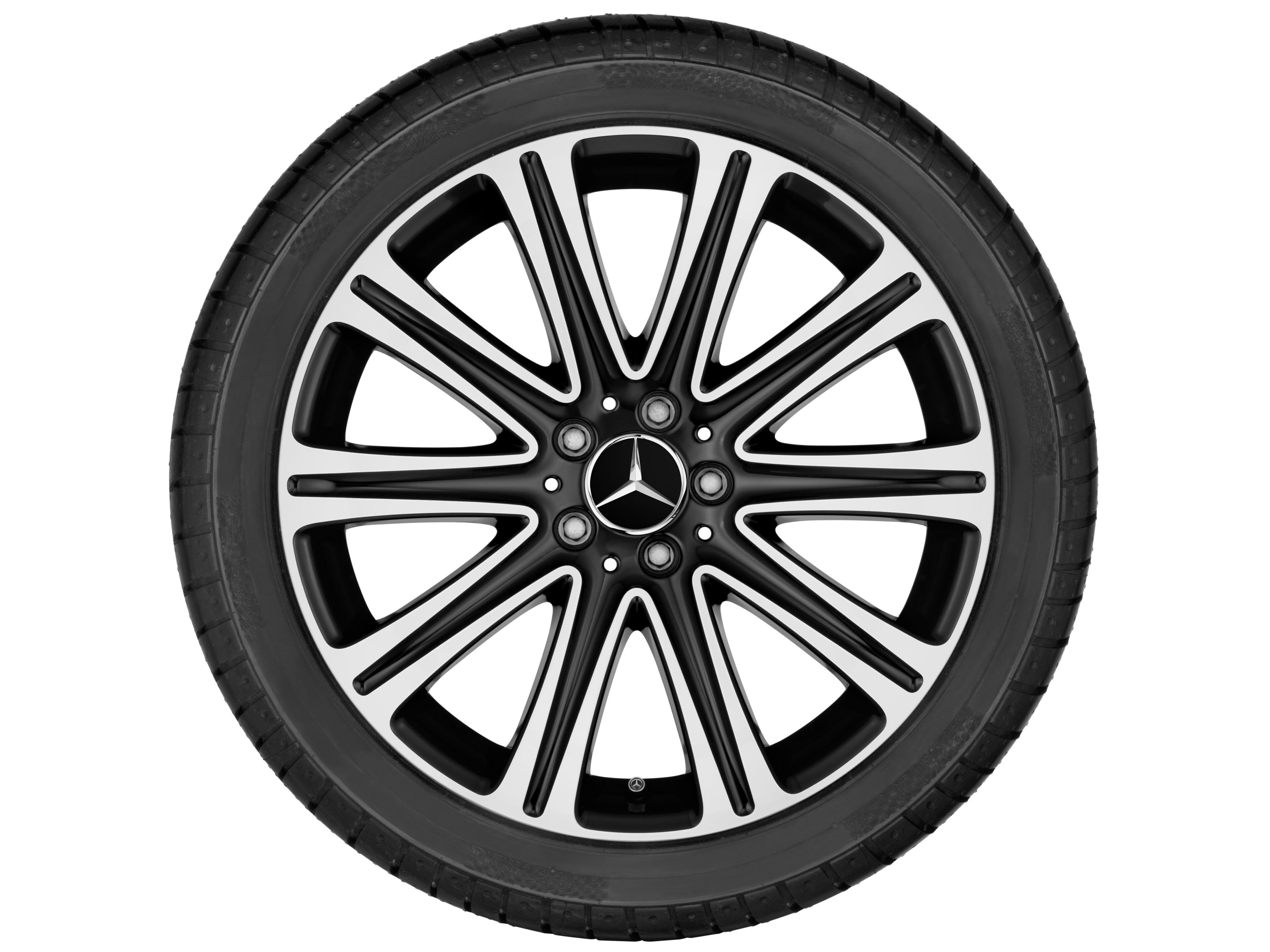 Колесный диск 8,5J×19 ET35,5 для Mercedes-Benz SL 231, передняя ось, черный, с алмазной проточкой — фото 3