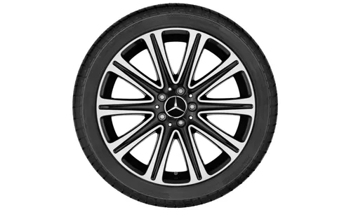 Колесный диск 8,5J×19 ET35,5 для Mercedes-Benz SL 231, передняя ось, черный, с алмазной проточкой — фото 3