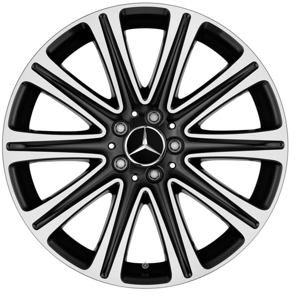 Колесный диск 9,5J×19 ET47,5 для Mercedes-Benz SL 231, задняя ось, черный, с алмазной проточкой — фото 1