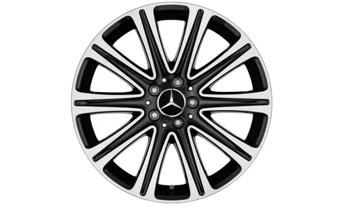 Колесный диск 9,5J×19 ET47,5 для Mercedes-Benz SL 231, задняя ось, черный, с алмазной проточкой — фото 1