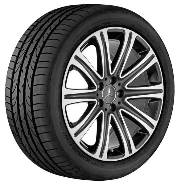 Колесный диск 9,5J×19 ET47,5 для Mercedes-Benz SL 231, задняя ось, черный, с алмазной проточкой — фото 2