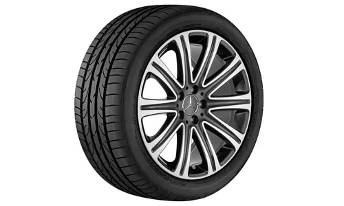 Колесный диск 9,5J×19 ET47,5 для Mercedes-Benz SL 231, задняя ось, черный, с алмазной проточкой — фото 2