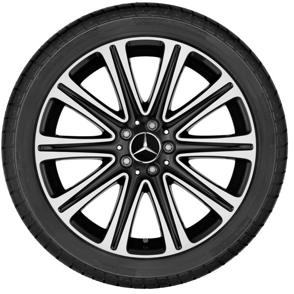 Колесный диск 9,5J×19 ET47,5 для Mercedes-Benz SL 231, задняя ось, черный, с алмазной проточкой — фото 3