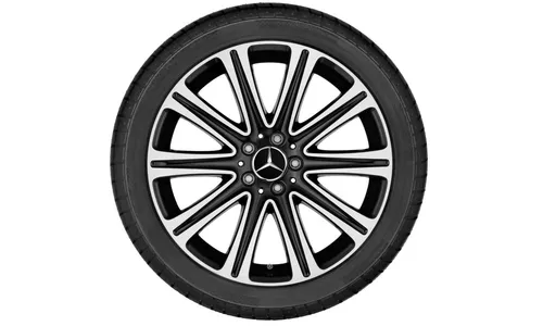 Колесный диск 9,5J×19 ET47,5 для Mercedes-Benz SL 231, задняя ось, черный, с алмазной проточкой — фото 3
