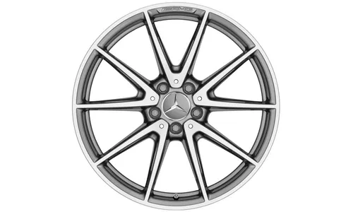 Колесный диск AMG 9J×19 ET27 для Mercedes-Benz SL 231, передняя ось, титаново-серый, 5 двойных спиц — фото 1