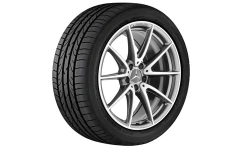 Колесный диск AMG 9J×19 ET27 для Mercedes-Benz SL 231, передняя ось, титаново-серый, 5 двойных спиц — фото 2