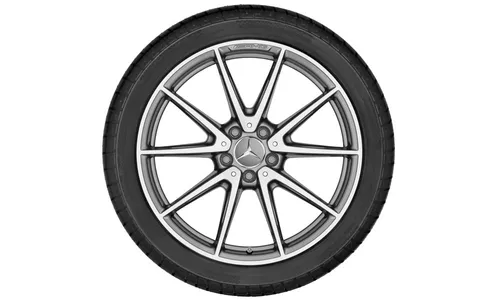 Колесный диск AMG 9J×19 ET27 для Mercedes-Benz SL 231, передняя ось, титаново-серый, 5 двойных спиц — фото 3