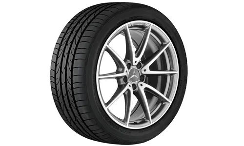 Колесный диск AMG 10J×19 ET48 для Mercedes-Benz SL 231, задняя ось, титаново-серый, 5 двойных спиц — фото 1