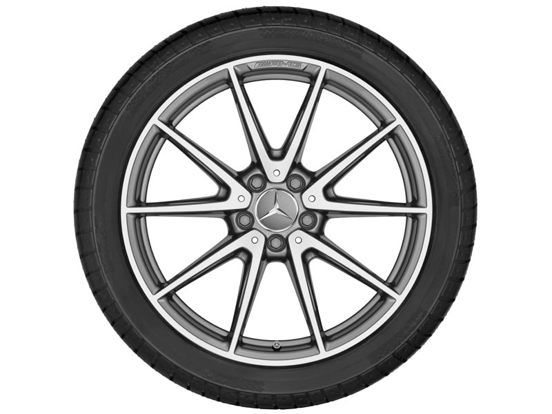 Колесный диск AMG 10J×19 ET48 для Mercedes-Benz SL 231, задняя ось, титаново-серый, 5 двойных спиц — фото 3