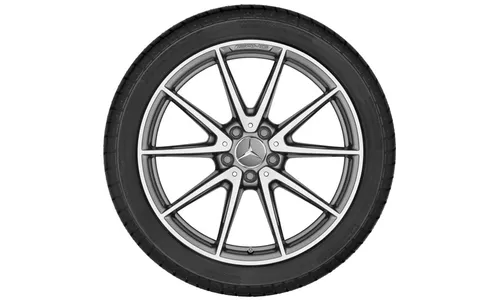 Колесный диск AMG 10J×19 ET48 для Mercedes-Benz SL 231, задняя ось, титаново-серый, 5 двойных спиц — фото 3