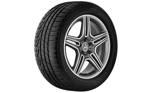 Колесный диск AMG 10J×19 ET48 для Mercedes-Benz SL 231, задняя ось, титаново-серый, 5 двойных спиц — фото 2