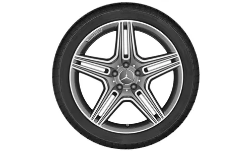 Колесный диск AMG 10J×19 ET48 для Mercedes-Benz SL 231, задняя ось, титаново-серый, 5 двойных спиц — фото 3