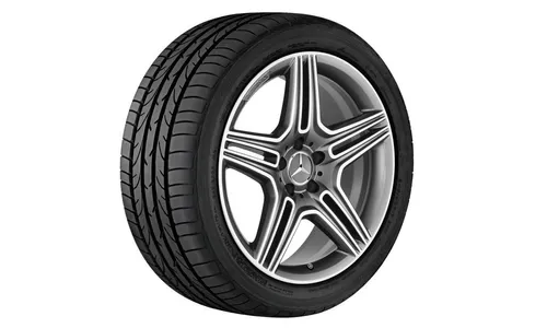 Колесный диск AMG 10J×19 ET48 для Mercedes-Benz SL 231, задняя ось, титаново-серый, 5 двойных спиц — фото 4