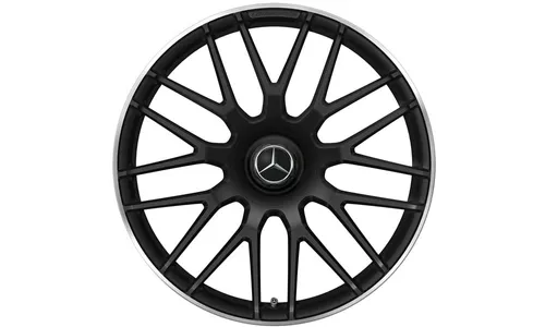 Колесный диск AMG 10J×20 ET48 для Mercedes-Benz SL 231, задняя ось, черный, матовый, перекрестные спицы — фото 1