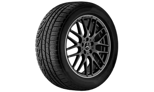 Колесный диск AMG 10J×20 ET48 для Mercedes-Benz SL 231, задняя ось, черный, матовый, перекрестные спицы — фото 3