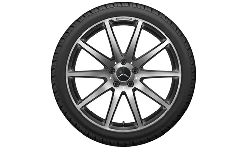 Колесный диск AMG 10J×20 ET48 для Mercedes-Benz SL 231, задняя ось, черный, с алмазной проточкой, 10 спиц — фото 5