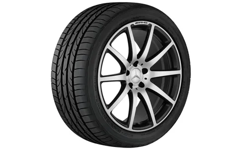 Колесный диск AMG 10J×20 ET48 для Mercedes-Benz SL 231, задняя ось, черный, матовый, 10 спиц — фото 1
